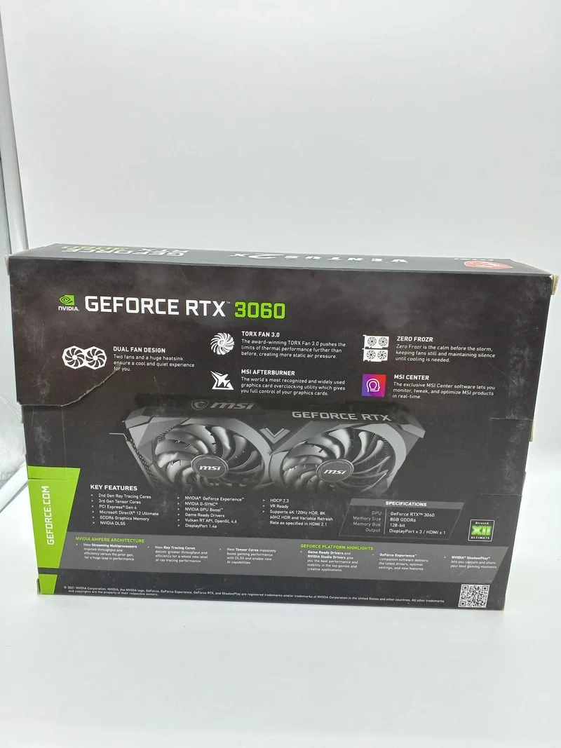 Carte graphique MSI : GEFORCE RTX 3060 VENTUS 2X 8G