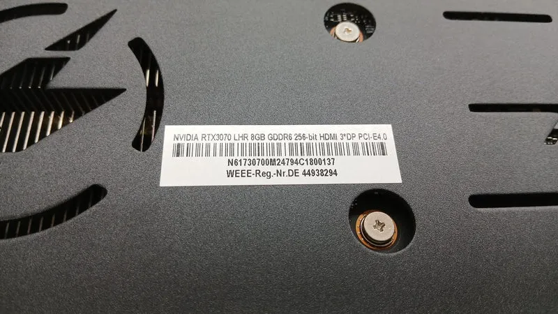 Carte graphique MANLI RTX3070 LHR 8 Go