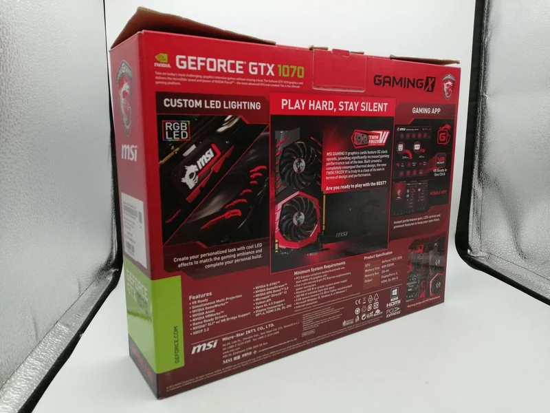 Carte graphique MSI : GTX 1070 GAMINGX8G