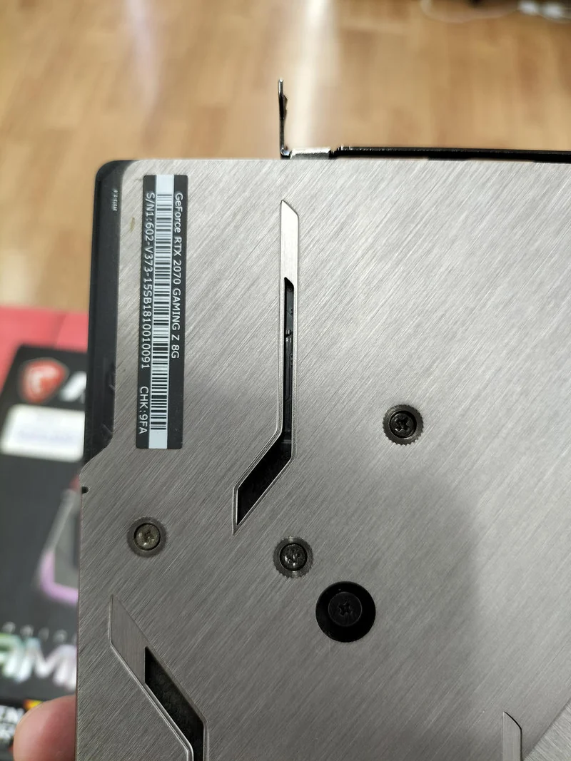 Carte graphique MSI : GE FORCE RTX2070 GAMING Z 8G