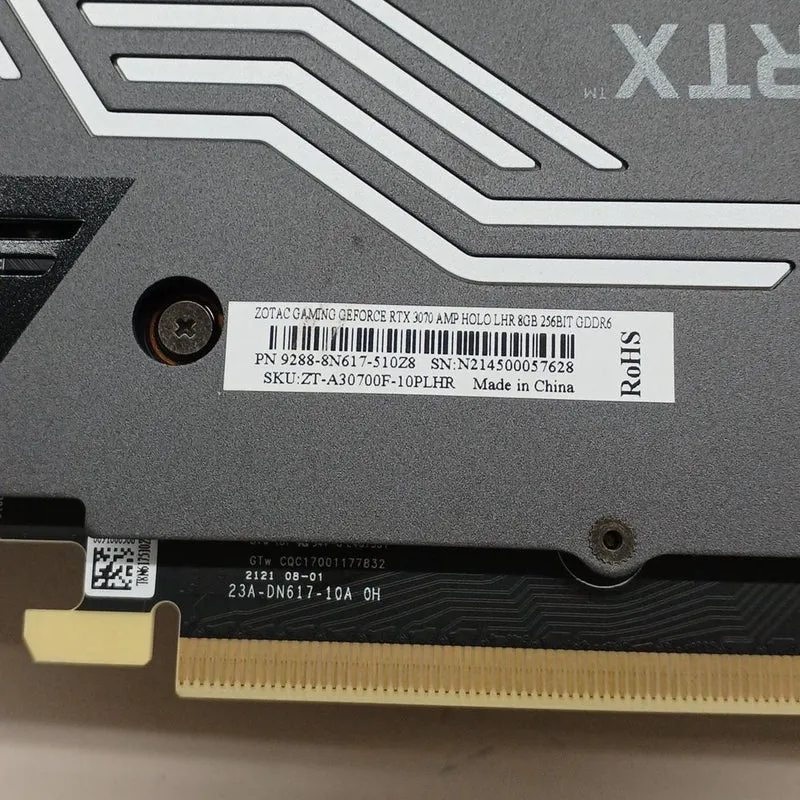 Carte graphique ZOTAC : RTX 3070 AMP HOLD LHR 8 Go