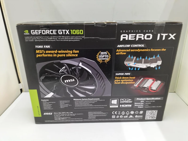 Carte graphique MSI G GTX1060 AERO ITX 6G OC