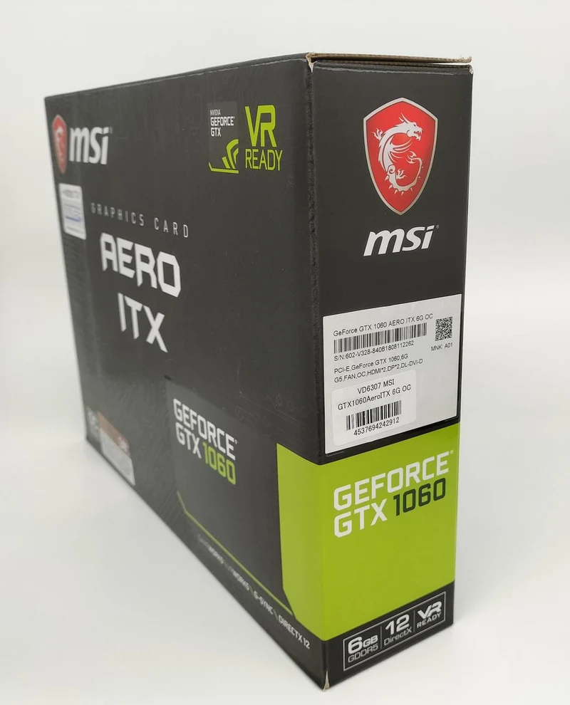Carte graphique MSI GTX1060 AERO ITX 6 Go
