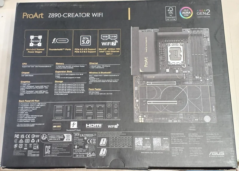 Carte mère ASUS PROART Z890-CREATOR WIFI