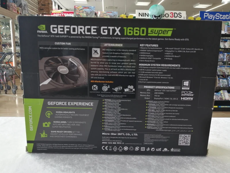 Carte graphique MSI : GTX 1660 SUPER AERO ITX OC