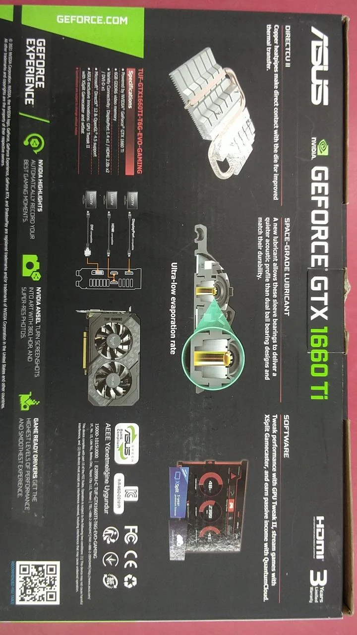 Carte graphique ASUS : TUG-GTX1660TI