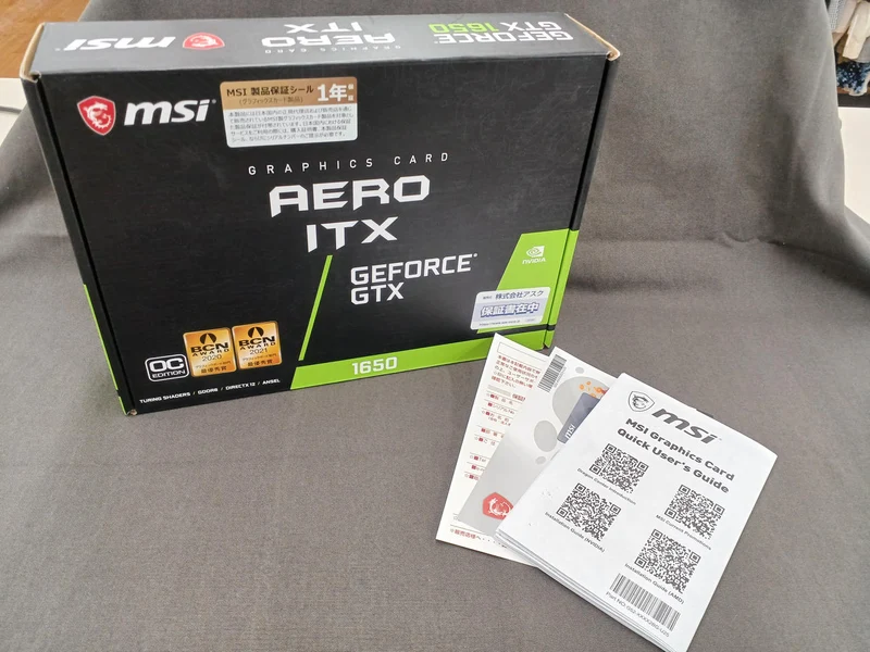 Carte graphique NVIDIA GTX1650 D6 AERO ITX J OC