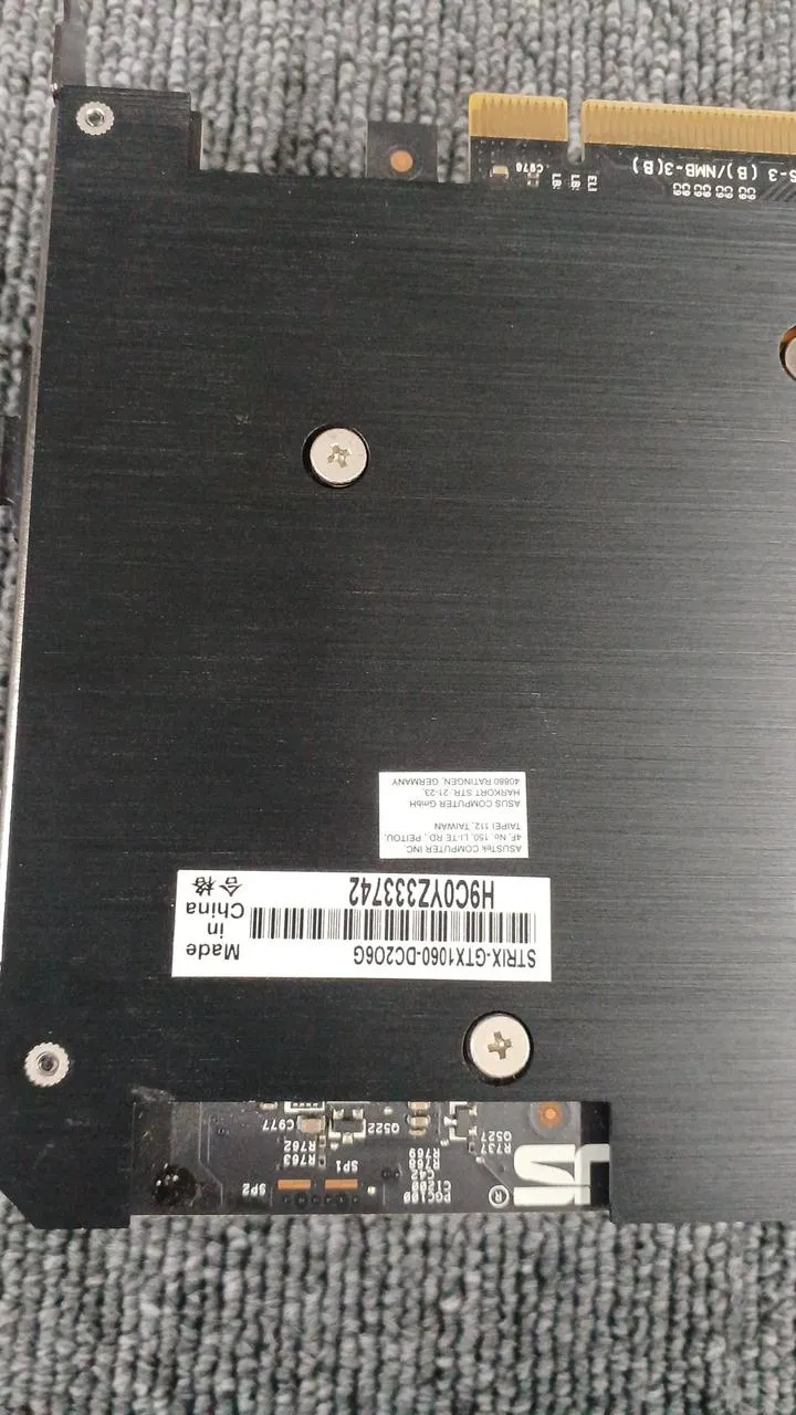 Carte graphique ASUS : STRIX-GTXI1060-DC2O6G