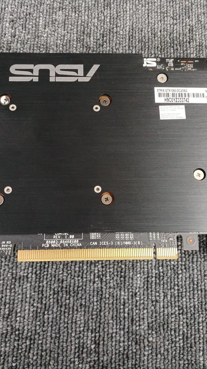 Carte graphique ASUS : STRIX-GTXI1060-DC2O6G