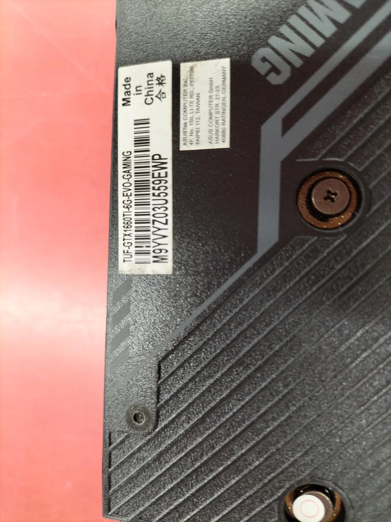 Carte graphique ASUS : GTX 1660 Ti 6G EVO
