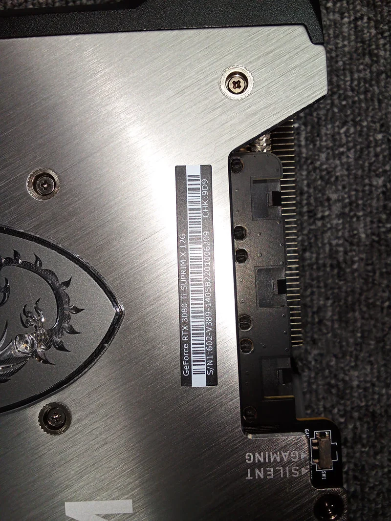 Carte graphique MSI RTX3080TI SUPRIM X 12G