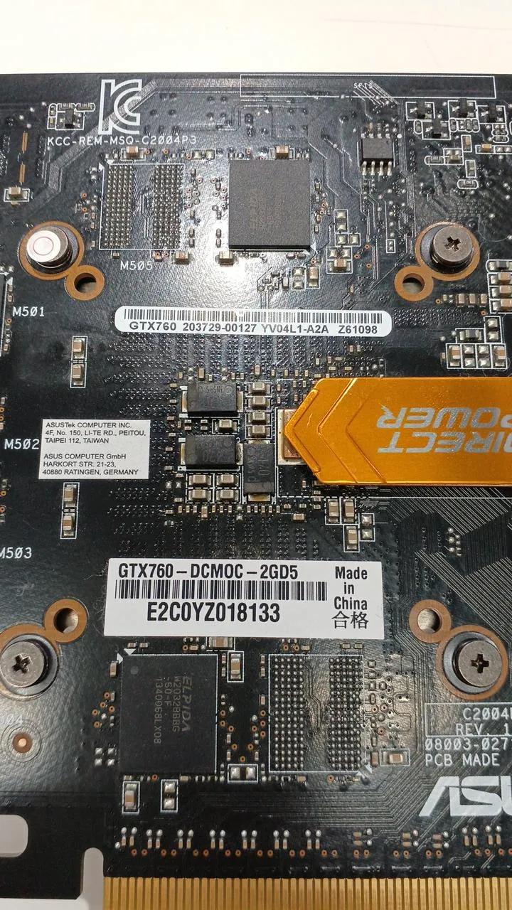 ASUS GTX760 2 Go GTX760-DCMOC-2GD5