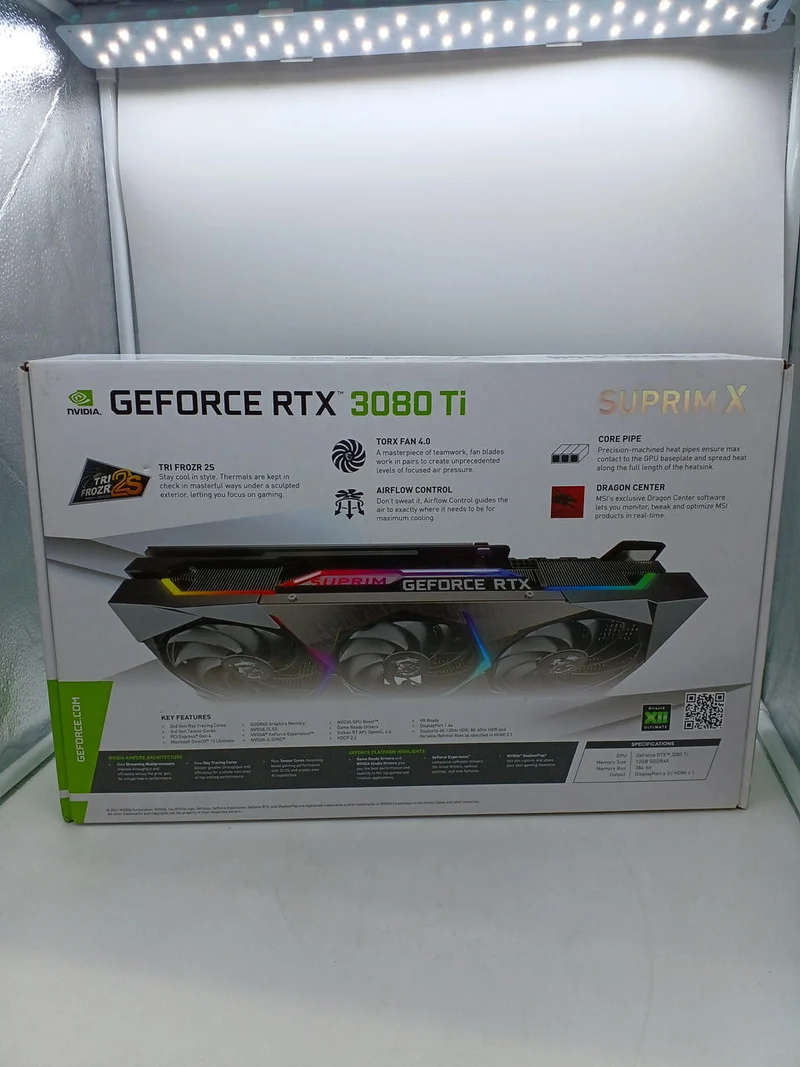 Carte graphique MSI : GEFORCE RTX3080 TI SUPRIM X 12