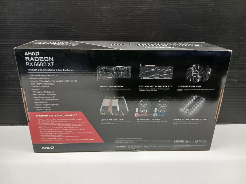 Carte graphique ASROCK RX6600XT CLP 8 Go