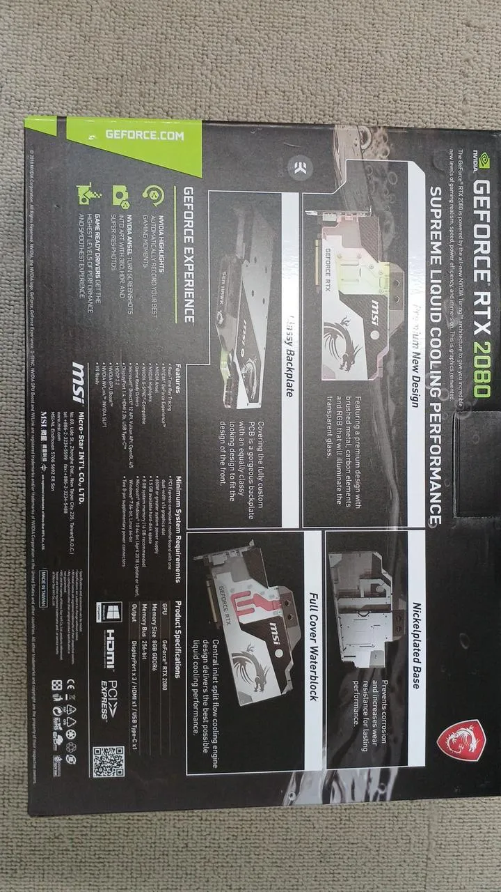 Carte graphique MSI RTX2080