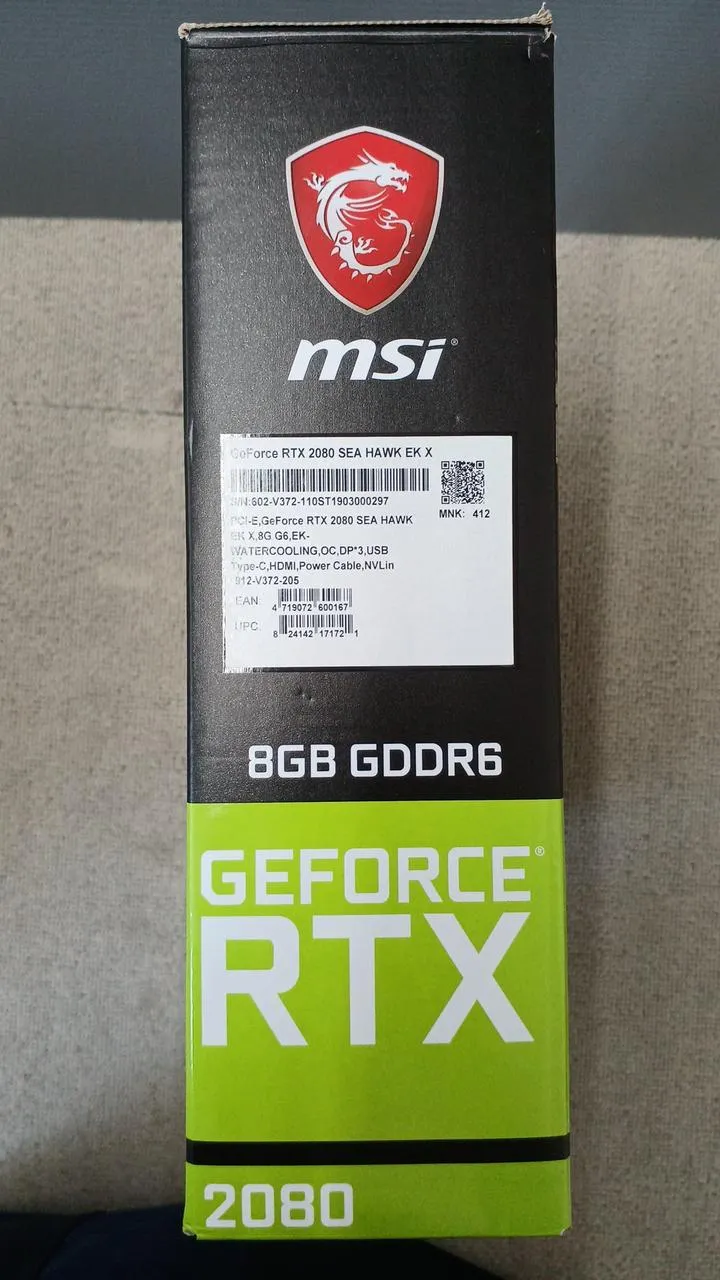 Carte graphique MSI RTX2080