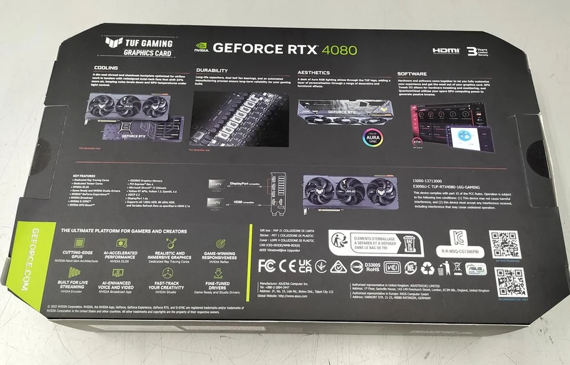 Carte graphique ASUS : TUF-RTX4080-16G-GAMING