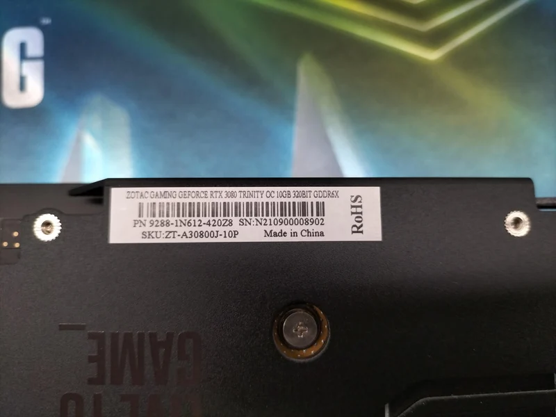 Carte graphique ZOTAC GAMING : ZT-3080-10G-OC