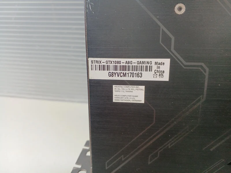 Carte graphique ROG : STRIX-GTX1080-A8G