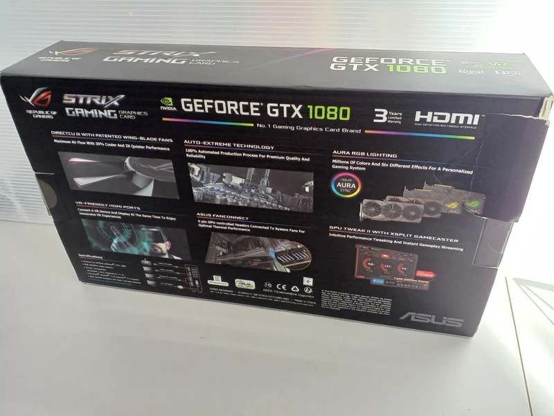 Carte graphique ROG : STRIX-GTX1080-A8G