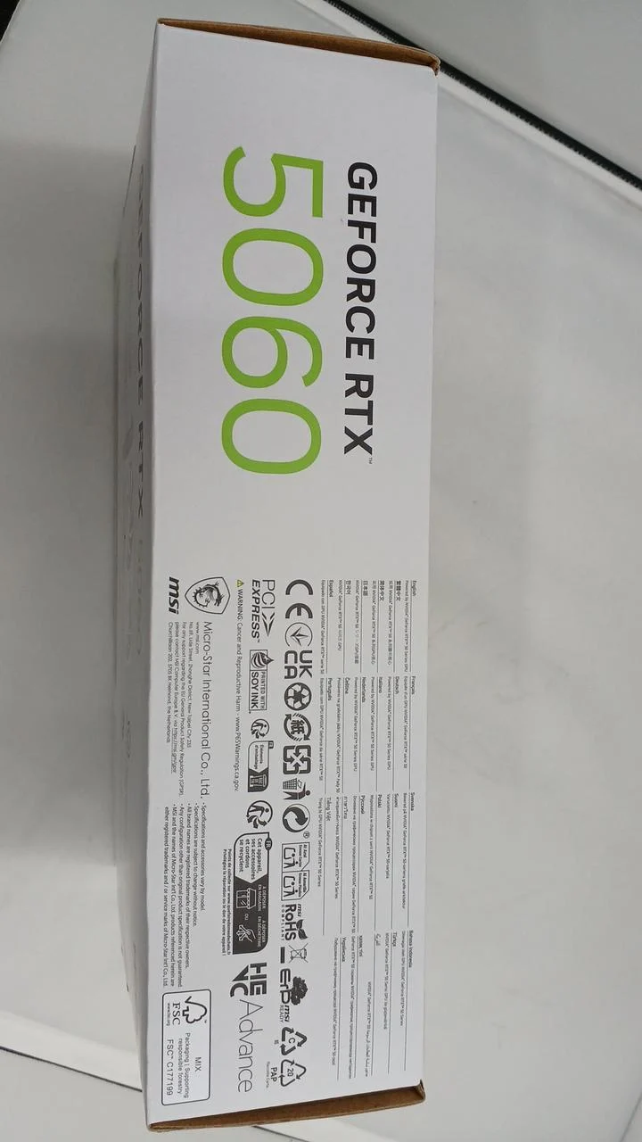 Carte graphique MSI : GeForce RTX5060 8G VENTUS 2X O