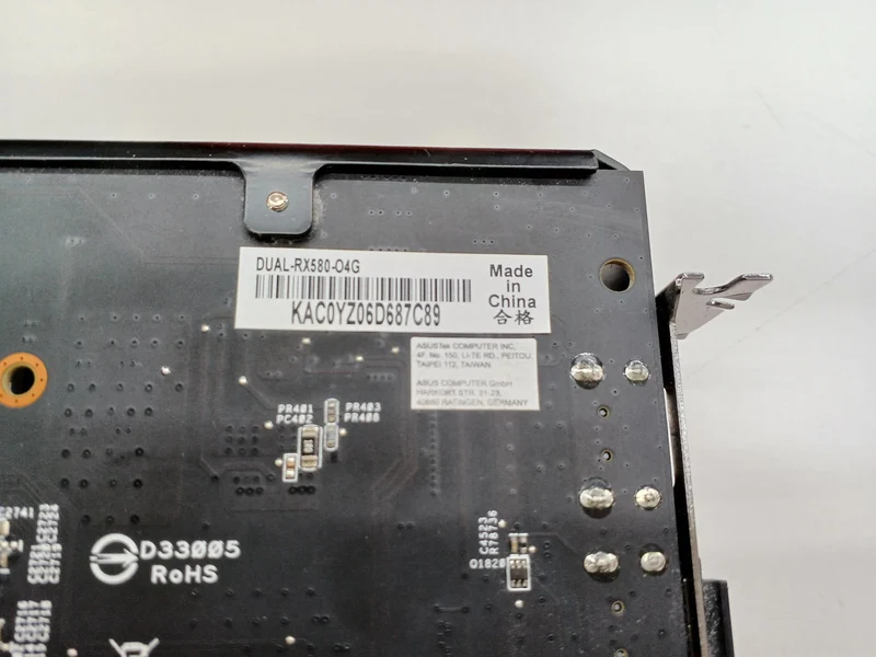Carte graphique ASUS DUAL-RX580-O4G