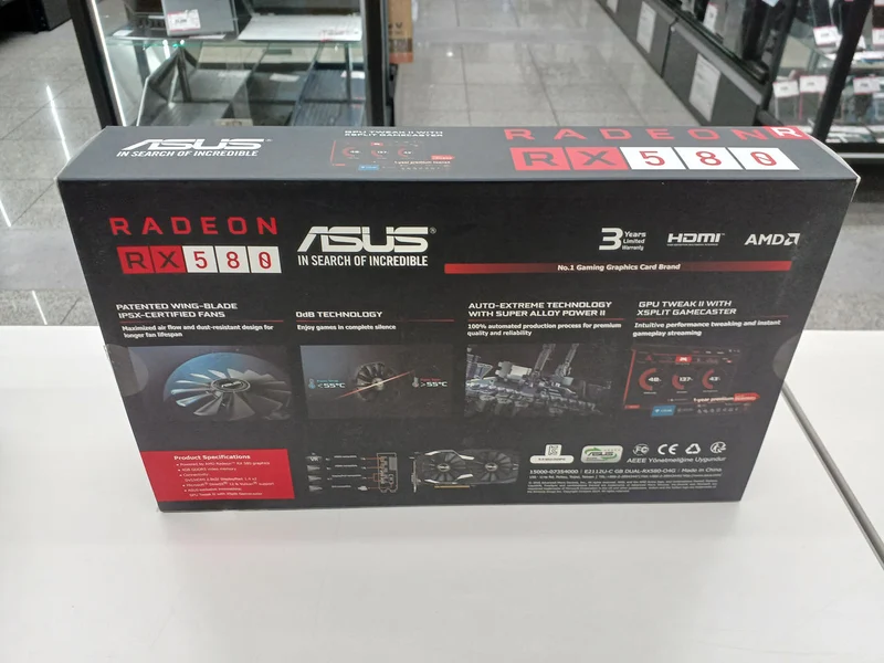 Carte graphique ASUS DUAL-RX580-O4G