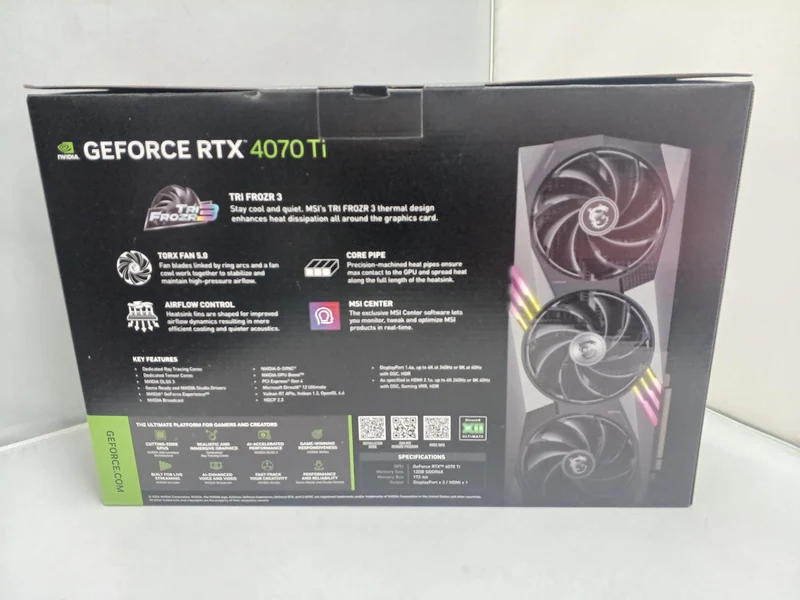 Carte graphique MSI : RTX 4070 Ti GAMING X TRIO 12G