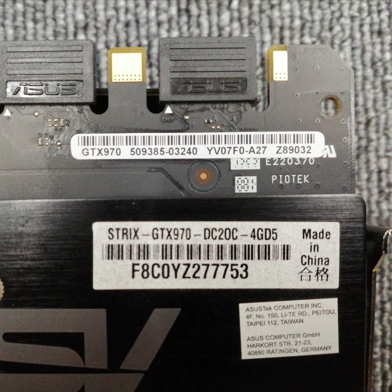 Carte graphique ASUS : GTX970-DC20C
