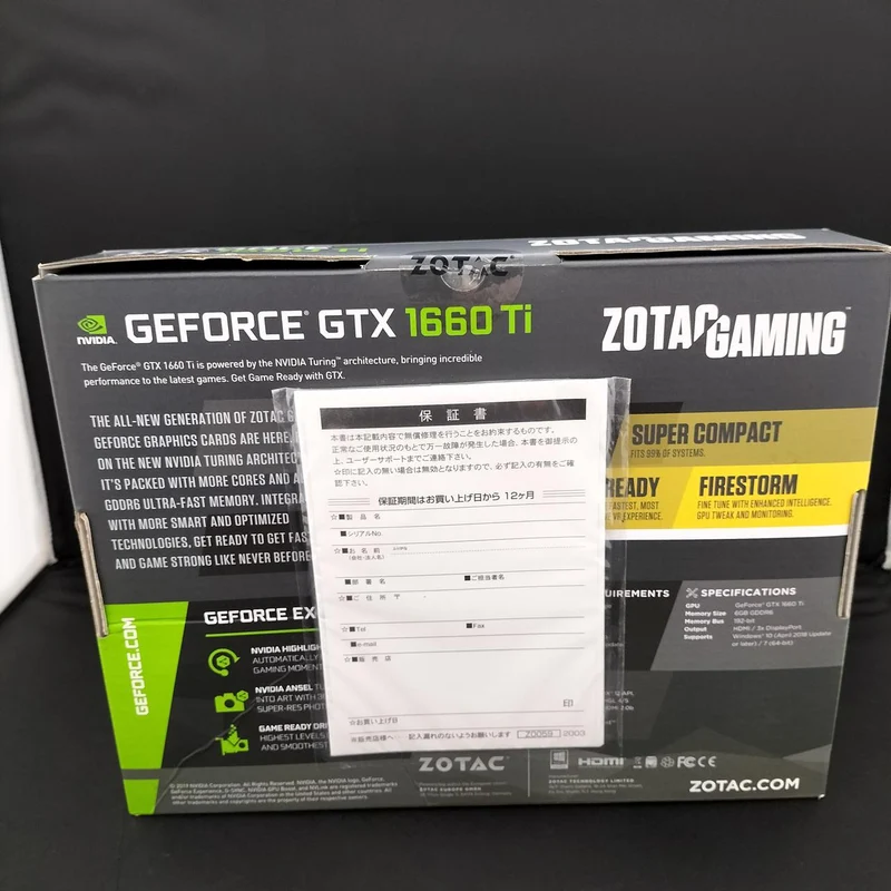 Carte graphique NVIDIA compatible PCI-EXPRESS ZOTAC ZT-T16610F-10L