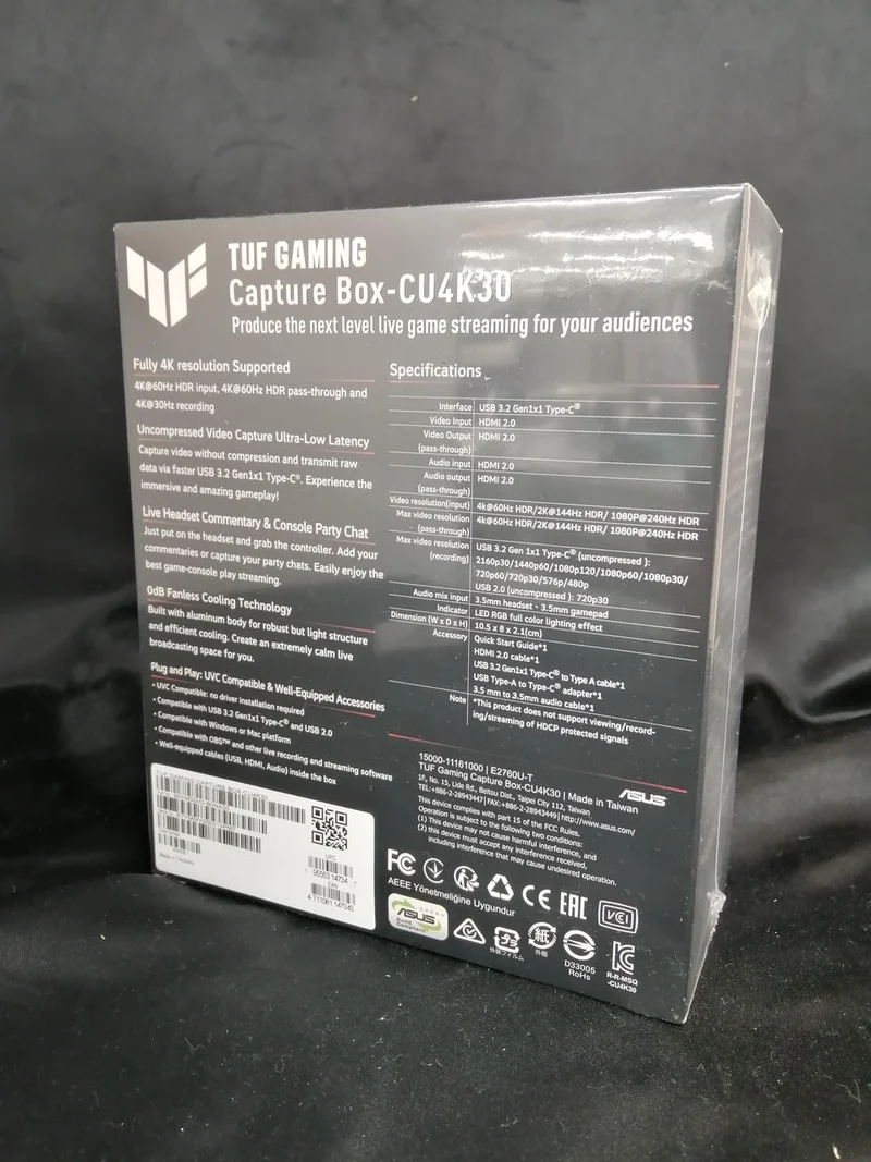 Boîtier d'acquisition ASUS Capture Box-CU4K30