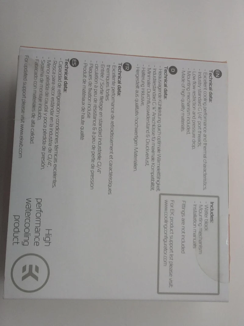 Composants de refroidissement liquide ASUS EK-SUPERMX