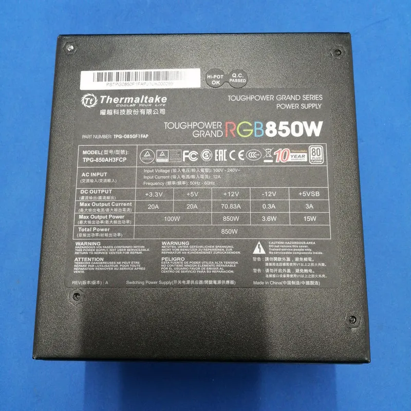 [À DÉCHETER] Bloc d'alimentation THAMALTAKE TPC-850AH3FCP