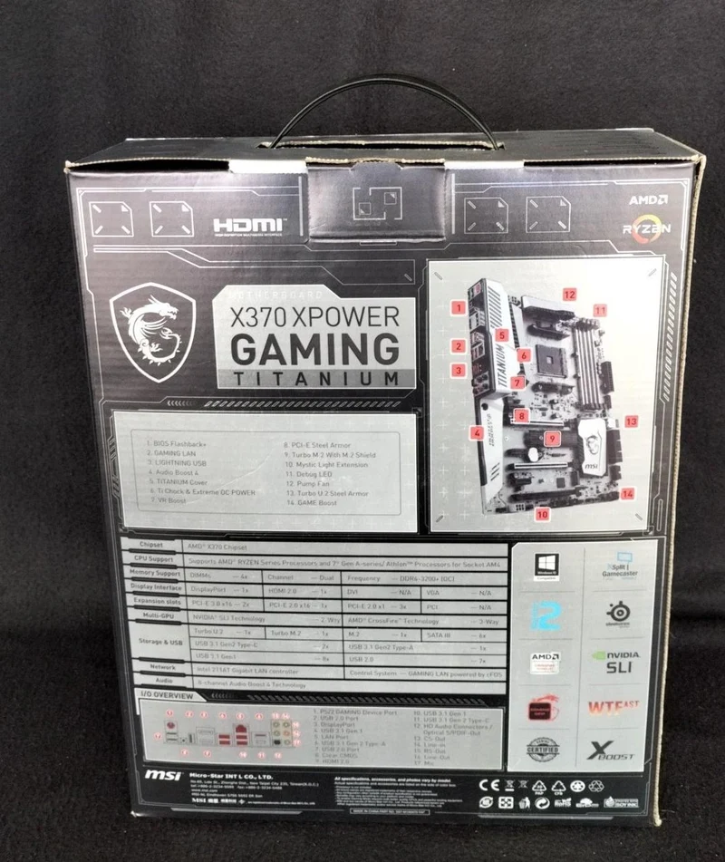 [À DÉCHETER] Carte mère MSI X370 XPOWER GAMING TITANIUM