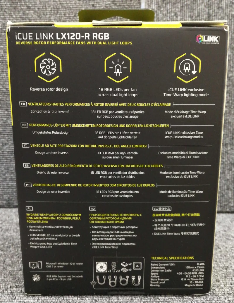 Ventilateur de boîtier CORSAIR LX120-R