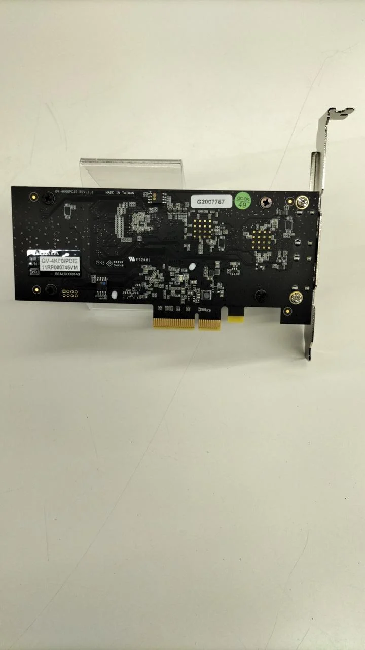 Carte d'acquisition de données d'E/S PCIe GV-4K60/PCIE