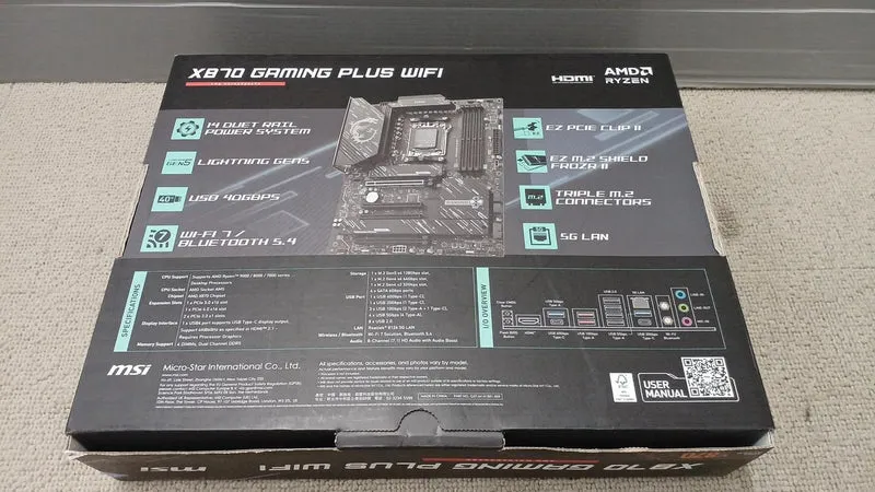 Carte mère MSI : X870 GAMING PLUS WIFI