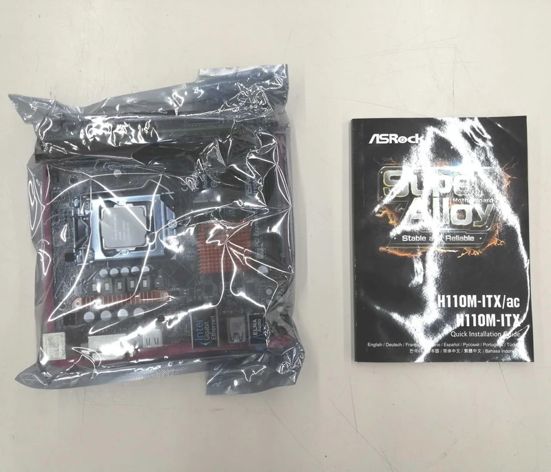 Carte mère ASROCK H110M-ITX / Processeur Intel Pentium G4560 H110M-ITX