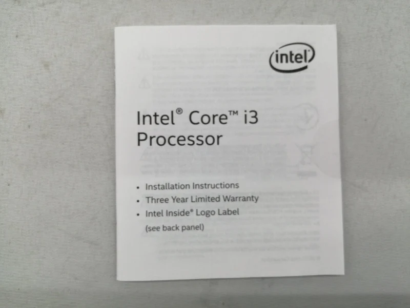 Processeur Intel Core i3-8100 3.6 GHz