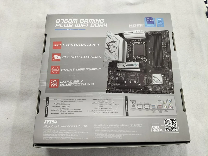 Carte mère MSI B760M GAMING PLUS WIFI DDR4