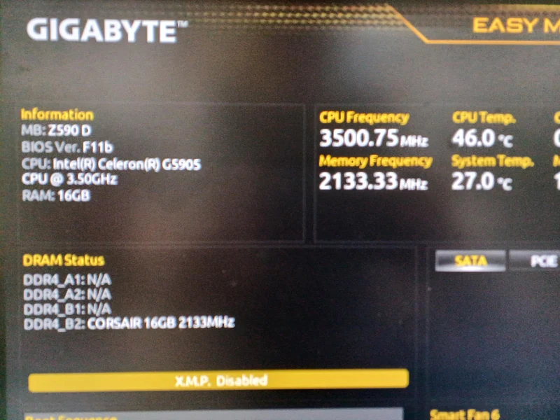 Processeur Intel Celeron G5905 de 10e génération