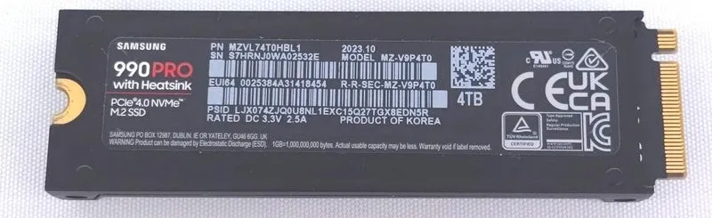Modèle de dissipateur thermique pour SSD SAMSUNG 990PRO