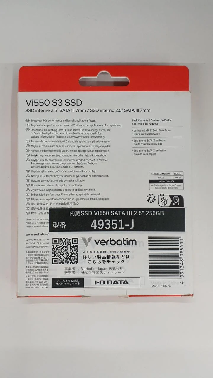SSD interne VERBATIM 49351-J [VI550 2.5 pouces 7 mm SATA]