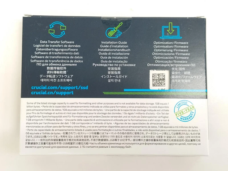 Crucial MX500 500 Go [Non ouvert] CT500MX500SSD1