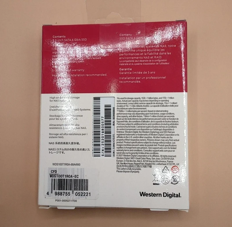 SSD WESTERN DIGITAL 2.5 pouces WDS100T1R0A-68A4W0