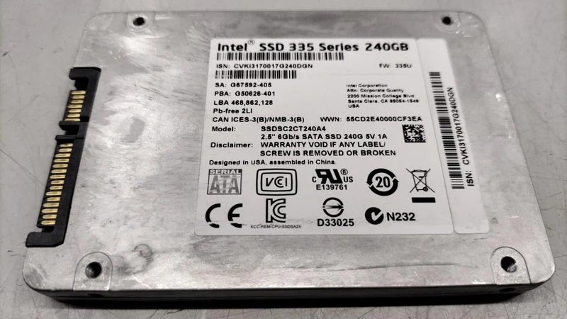 SSD INTEL 240 Go SSDSC2CT240A4