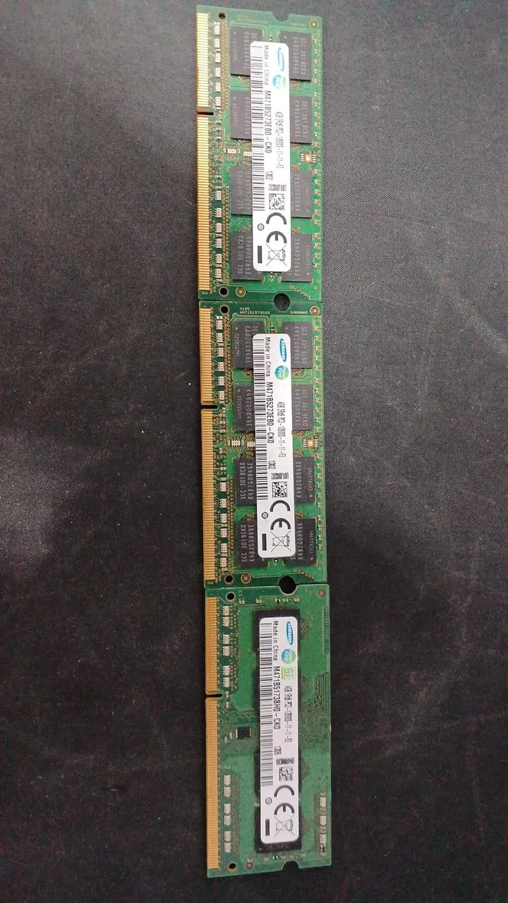 Mémoire pour ordinateur portable SAMSUNG DDR3 4 Go, 11 disques DDR3 PC3L-12800S
