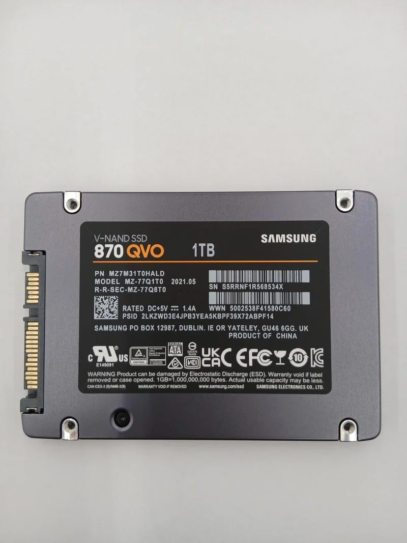SAMSUNG SSD1 To 870 QVO MZ-77Q1T0B/IT