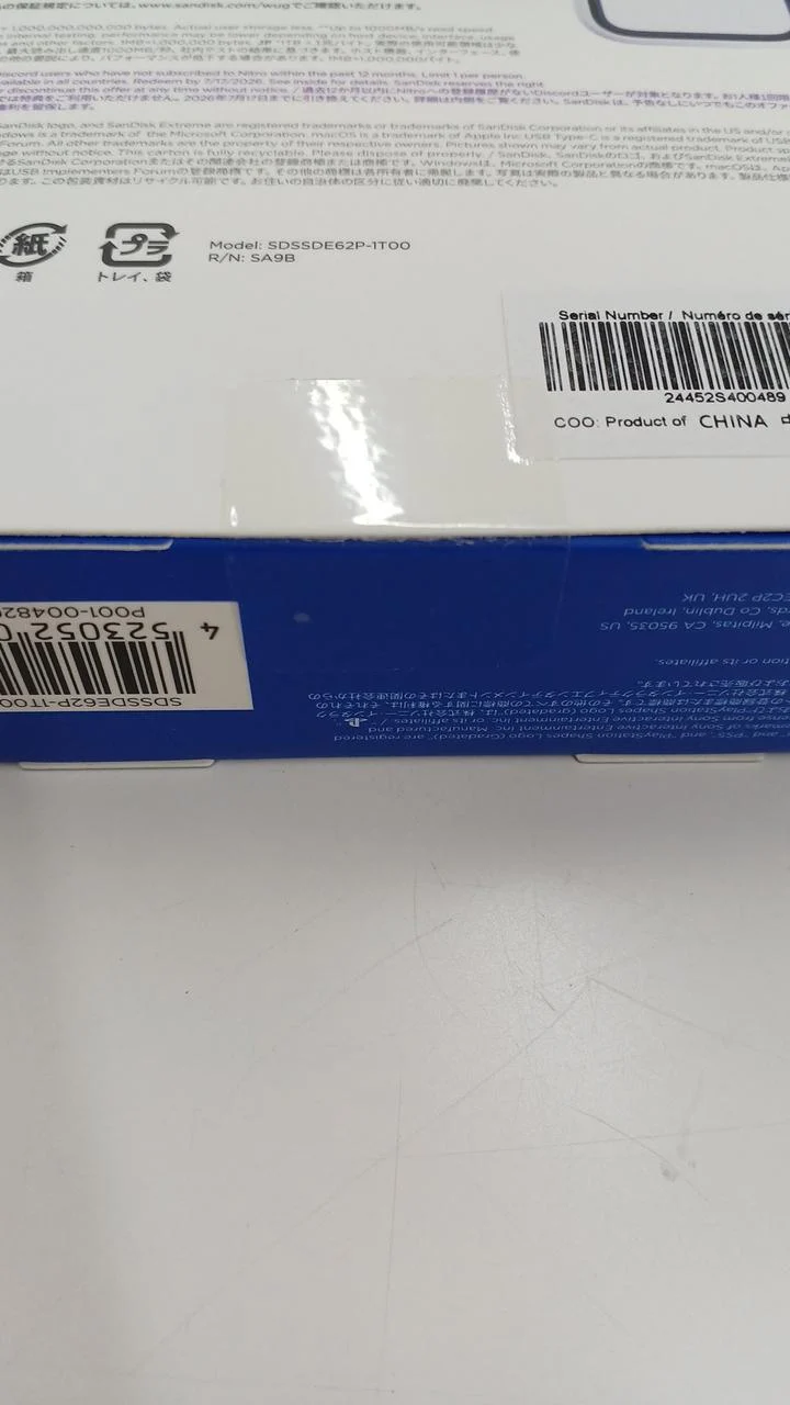 SSD externe SANDISK SDSSDE62P-1T00-J25