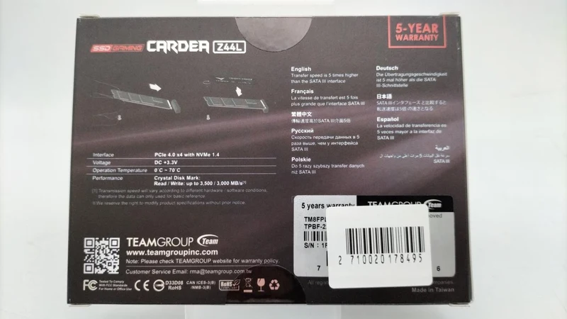 SSD T-FORCE M.2 Z44L